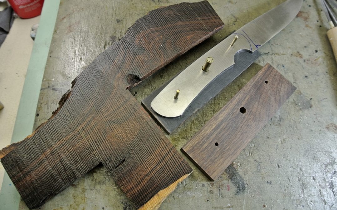 Starting a Desert Ironwood Hunting Knife