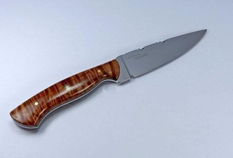 Tiger Stripe Maple Hunting Knife